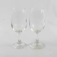 Set Of 2 Crystal Sherry Wine Juice Glasses 6 Inches Tall