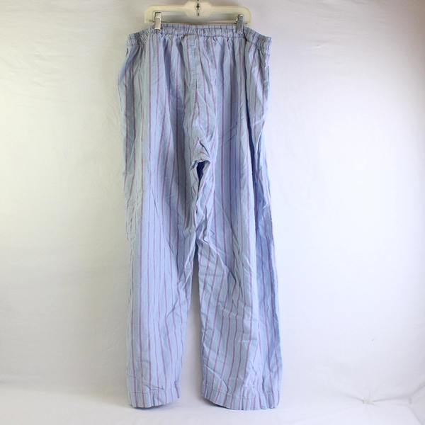 Ralph Lauren Blue Striped Loose Fitting Sleepwear Pants Men's Size L (36-38)