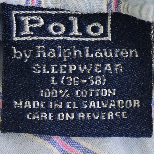 Ralph Lauren Blue Striped Loose Fitting Sleepwear Pants Men's Size L (36-38)