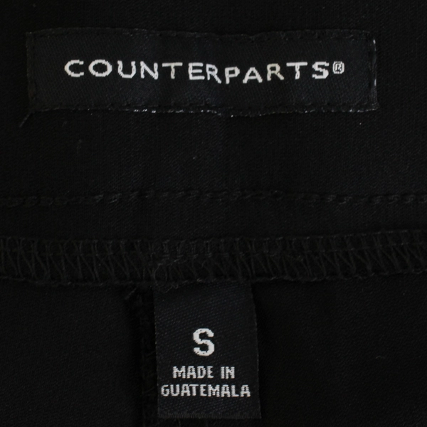 Counterparts Solid Black Color Stretchy Elastic Waist Pants Women's Size S
