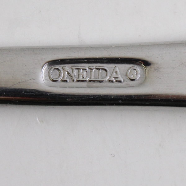 Lot of 2 Oneida Silver Surge Pattern Cold Meat Serving Forks 8.75 Inches Good