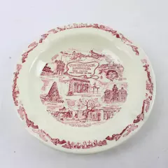 Vernon Kilns Vintage Souvenir Ashtray Tombstone Arizona 5.75" Ceramic