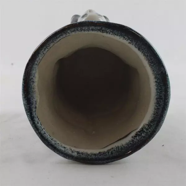 Vintage Ceramic Panda Bamboo Planter Hand-Painted Succulent Pot 4x4x4.75