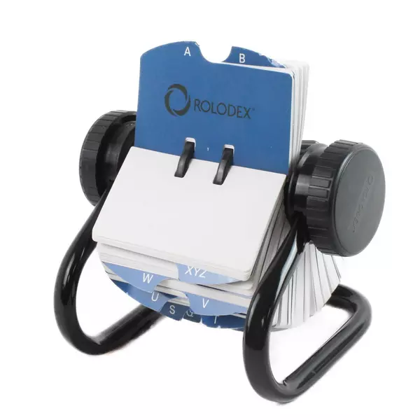 Rolodex Metal Rotary Business Card File for 2.25" x 4" Cards Vintage