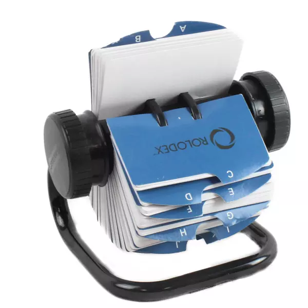 Rolodex Metal Rotary Business Card File for 2.25" x 4" Cards Vintage