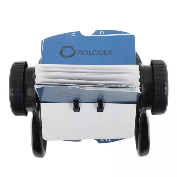 Rolodex Metal Rotary Business Card File for 2.25" x 4" Cards Vintage