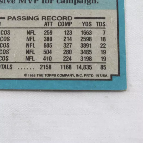 1988 Topps All-Pro #23 John Elway Broncos Vintage Football Card