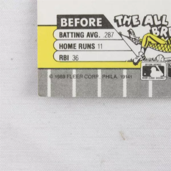 1989 Fleer #285 Bo Jackson Royals Baseball Card