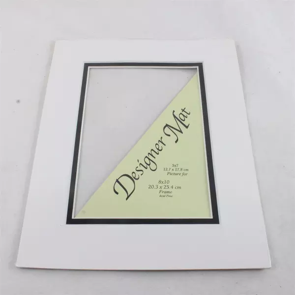 Lot of 2 8x10 Beveled Photo Mats White & Creme for 5x7 Prints New