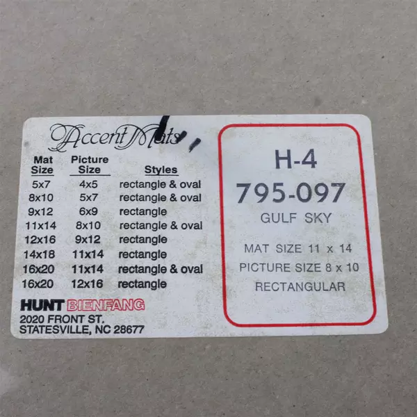 Lot of 2 New 11x14 Beveled Mat for 8x10 Prints Accent Mats Blue