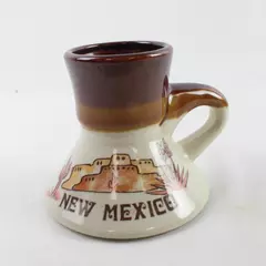 Vintage New Mexico Non-Slip Wide Bottom Ceramic Coffee Mug