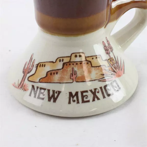 Vintage New Mexico Non-Slip Wide Bottom Ceramic Coffee Mug