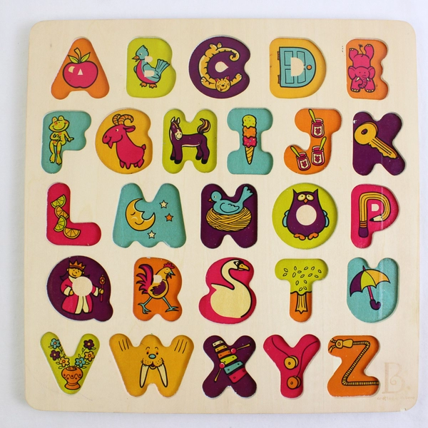 Wooden Alphabet Letters & Board Complete From My B Toys 2019