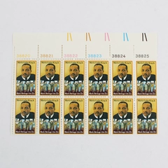 1979 USPS Block Sheet 12 Black Heritage: Martin Luther King Jr. 15¢ Stamps MNH