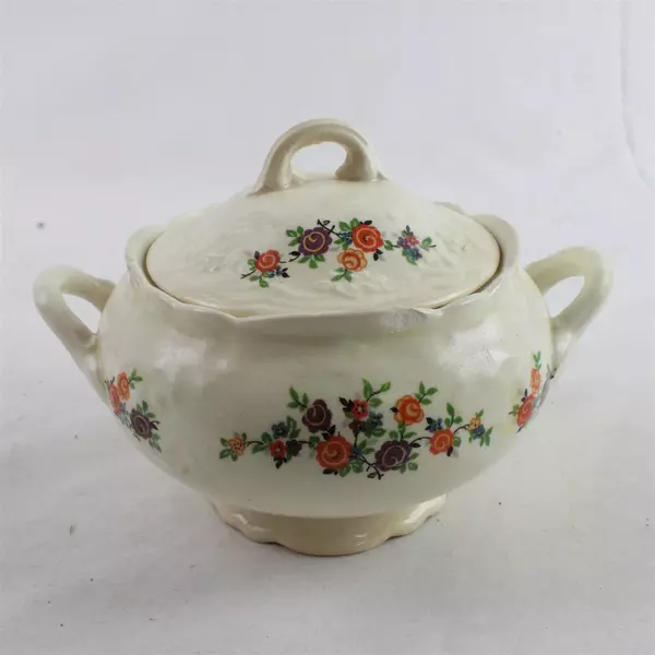 Taylor Smith Taylor Porcelain Sugar Bowl 7405 3" x 5.5" Vintage