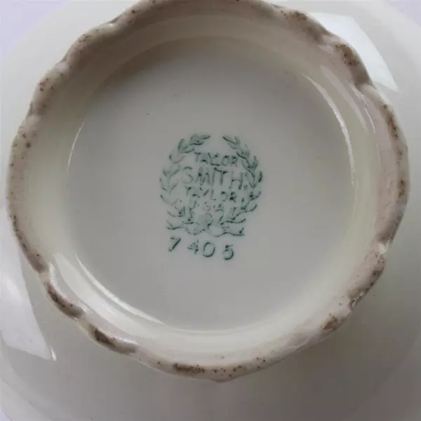 Taylor Smith Taylor Porcelain Sugar Bowl 7405 3" x 5.5" Vintage