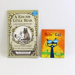 Lot of 2 Beginning Reading A Pete the Cat Book & A Kiss for Little Bear PB