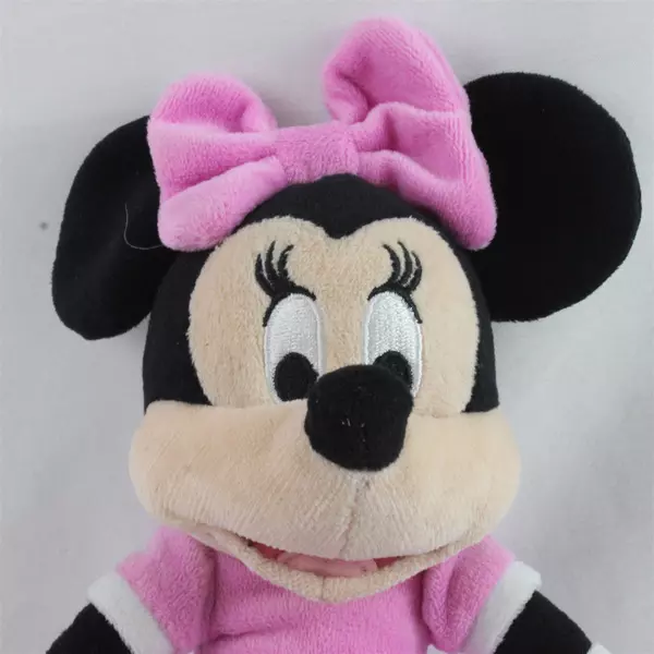 Disney Minnie Mouse 9" Beanbag Plush Stuffed Animal Toy Doll Pink Dress