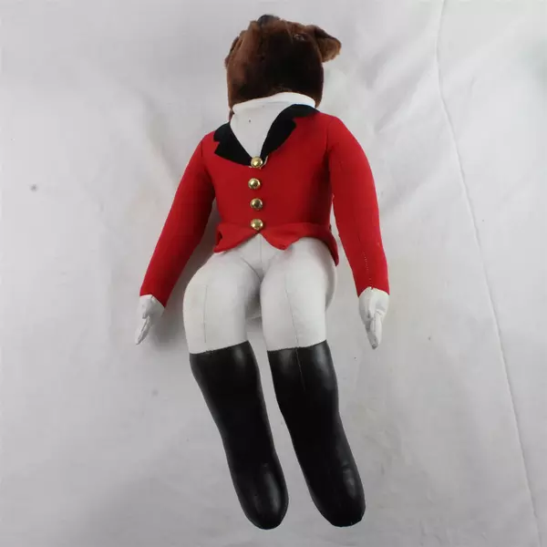 20" Plush Bear in Fox Hunting Outfit Mantel Display Collectible Used