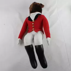20" Plush Bear in Fox Hunting Outfit Mantel Display Collectible Used