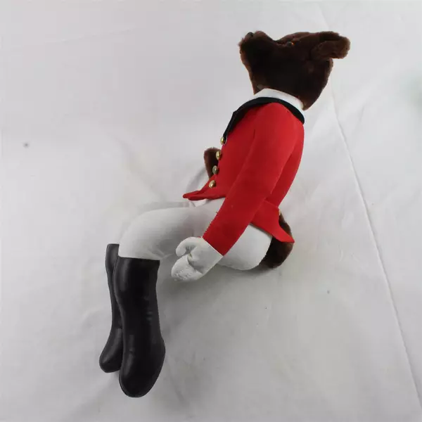 20" Plush Bear in Fox Hunting Outfit Mantel Display Collectible Used