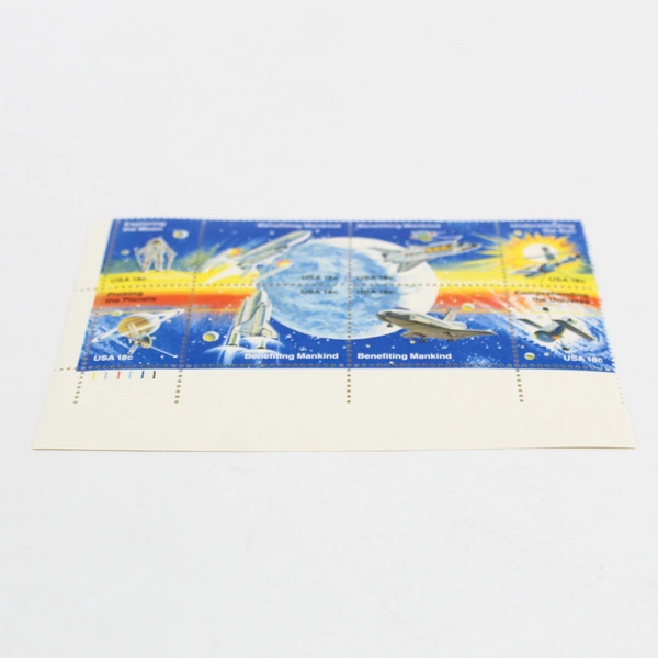 1981 USPS Block Sheet of 8 Stamps Space Exploration and Achievement 18¢ MNH OG