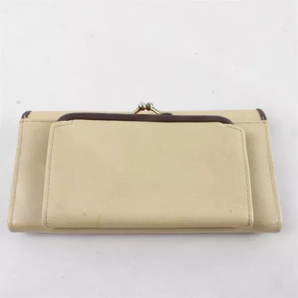 Women's Taupe Brown Continental Wallet Compact Leather Style