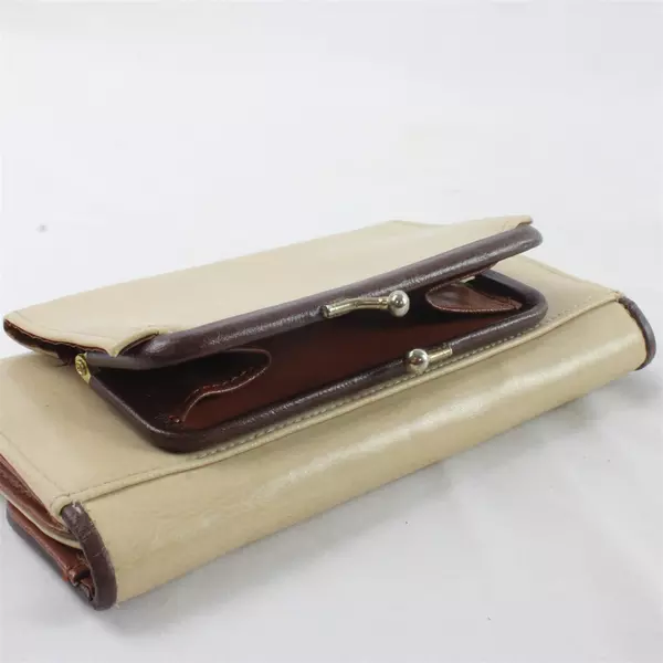 Women's Taupe Brown Continental Wallet Compact Leather Style