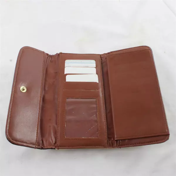 Women's Taupe Brown Continental Wallet Compact Leather Style