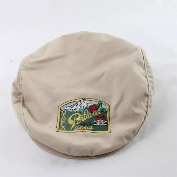 Vintage Newsboy Cap MAFCA Portland 2004 Beige Collectible