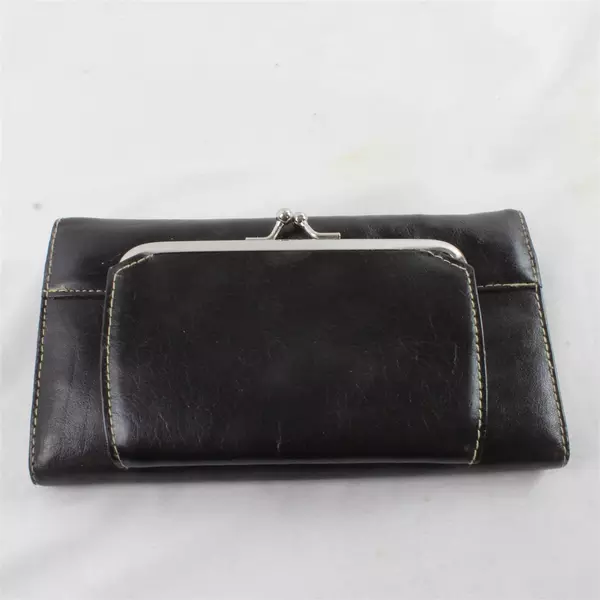 Buxton Dark Brown Genuine Leather Women’s Long Wallet Slim