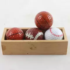 HTC Golf World Golf Balls in Wooden Presentation Box Basketball Ball Football