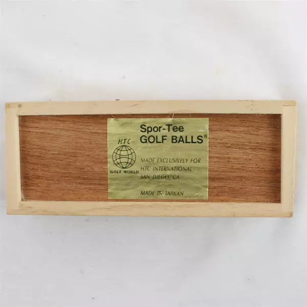 HTC Golf World Golf Balls in Wooden Presentation Box Basketball Ball Football