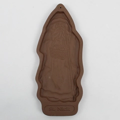 Longaberger Pottery 1993 St. Nick Christmas Cookie Mold 10"