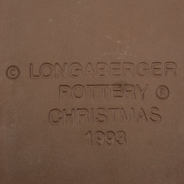 Longaberger Pottery 1993 St. Nick Christmas Cookie Mold 10"