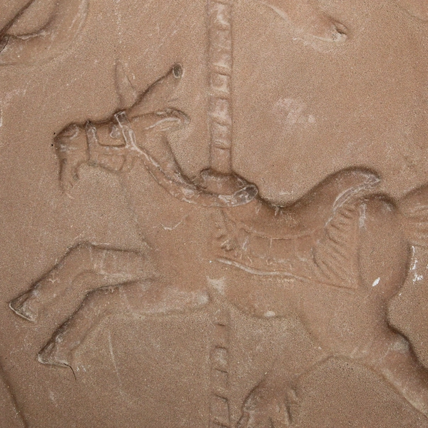 VTG Hartstone Goat Carousel Animal Ceramic Cookie Mold 6"