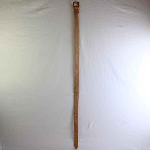 Unbranded Women's 38 Leather Belt with Pink Embroidered Cut-Outs