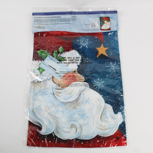 BreezeArt Christmas Santa Claus 12.5" x 18" Premium Garden Flag