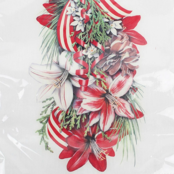 New Set of 2 Mary Lake-Thompson Floral Christmas Linen Guest Towels