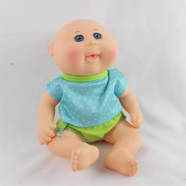 Cabbage Patch Babies Hard Body Bald Posable Doll Blue Eyes 2015