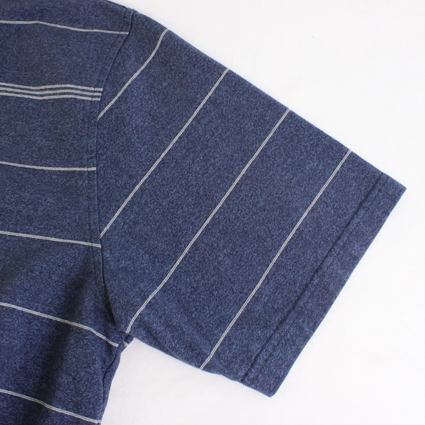 VanHeusen Blue Striped Pattern Short Sleeve Polo W/ Collar Men's Size XL