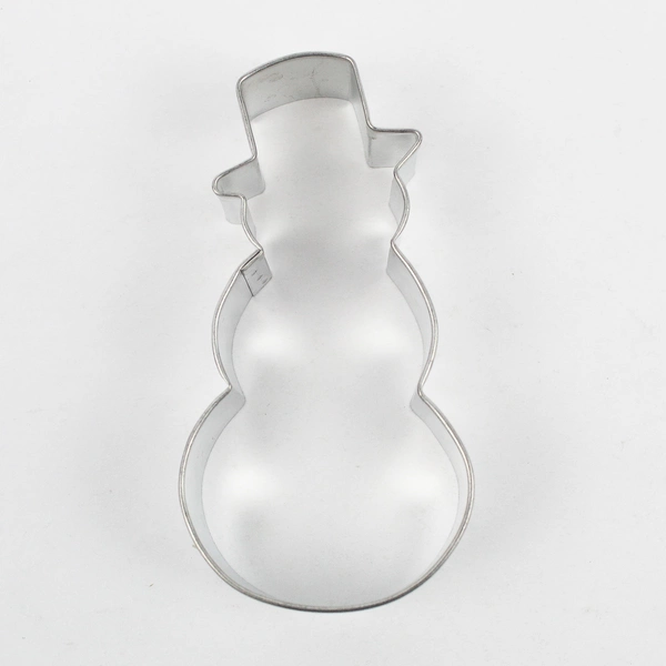 Lot of 3 Steel Christmas Cookie Cutters Snowman Christmas Tree Snowflake