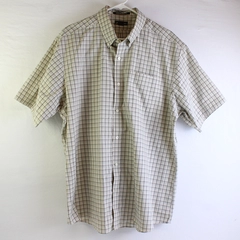 Eddie Bauer Beige Wrinkle Free Relax Fit Short Sleeve Button Up Shirt Men's XL