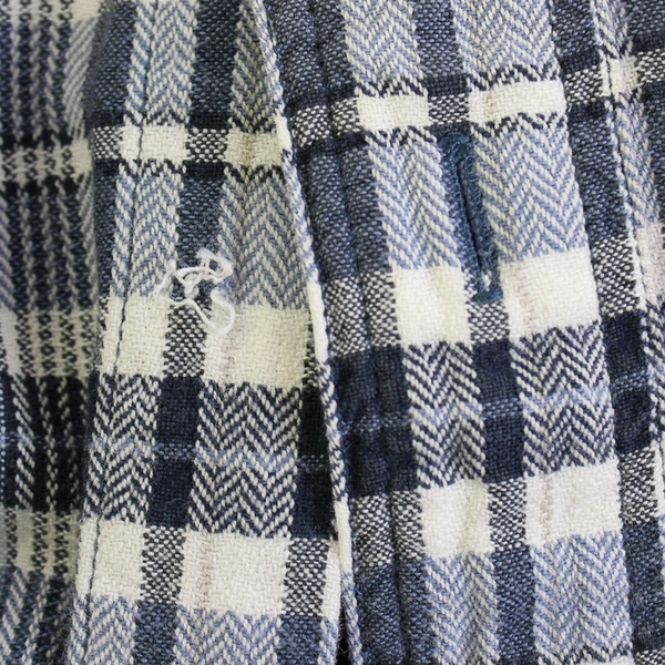  Van Heusen Blue/White Plaid Short Sleeve Collared Button Up Shirt Men's Size XL