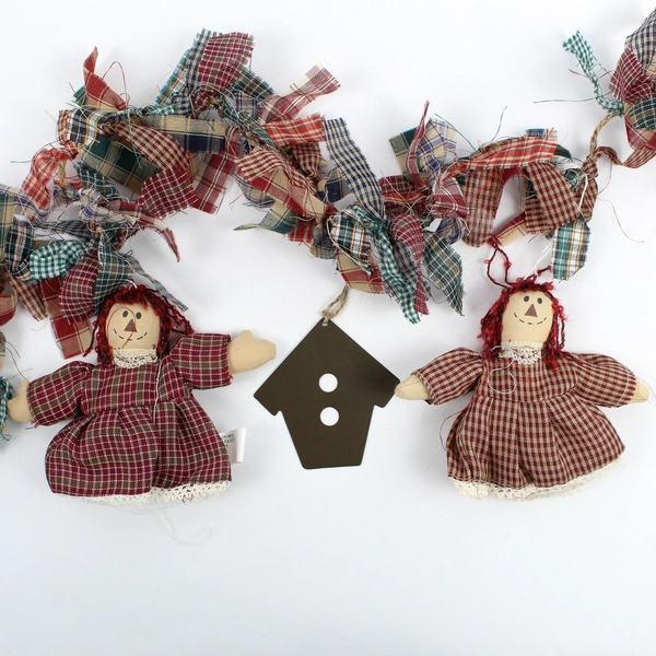 Jo-Ann Rustic Country-Style Ragdoll Christmas Holiday Garland 52"