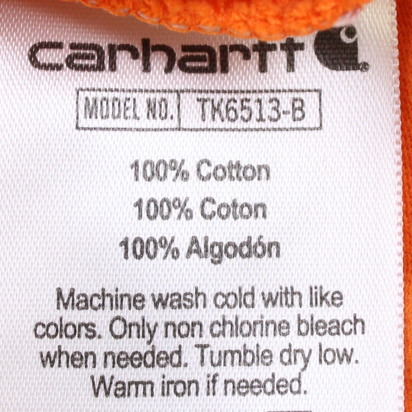 Carhartt Orange Short Sleeve T-Shirt W/ Breast Pocket Boys (14-16) Size LG