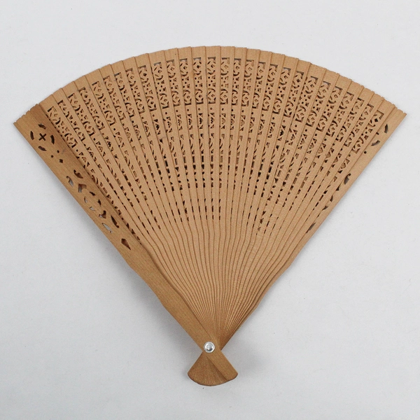 Vintage Folding Openwork Sandalwood Hand Fan