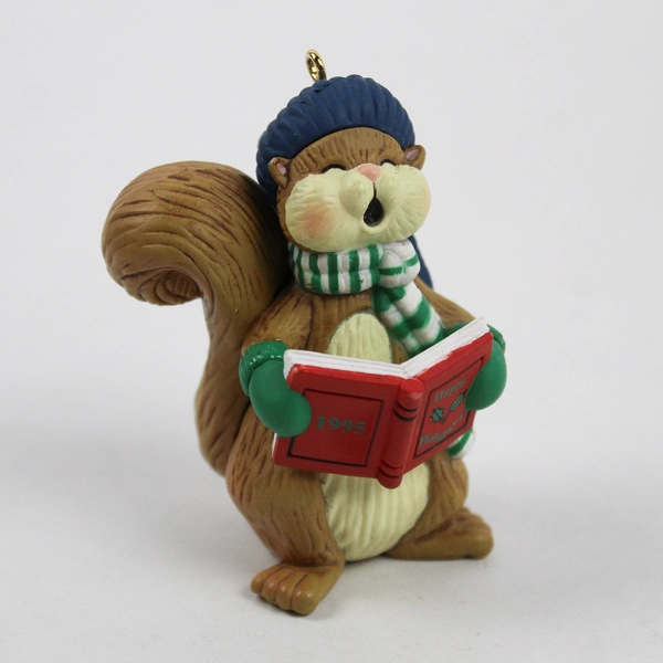 Lot of 2 Vintage 1995 Hallmark DCI Christmas Ornaments Squirrel and Mouse