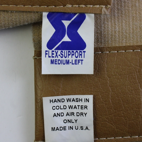 Set of 2 Flex-Support Size M Left and Right Wrist Brace Elastic and Faux Leather