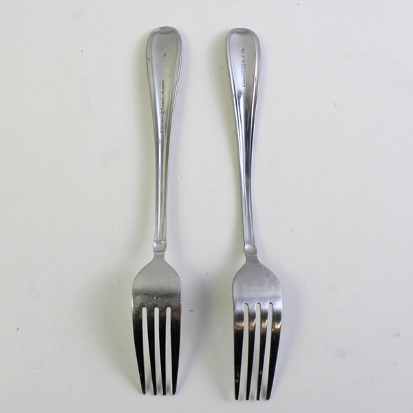 Lot Of 2 Cambridge Silver Allure Sand Dinner Forks 8 Inches Good